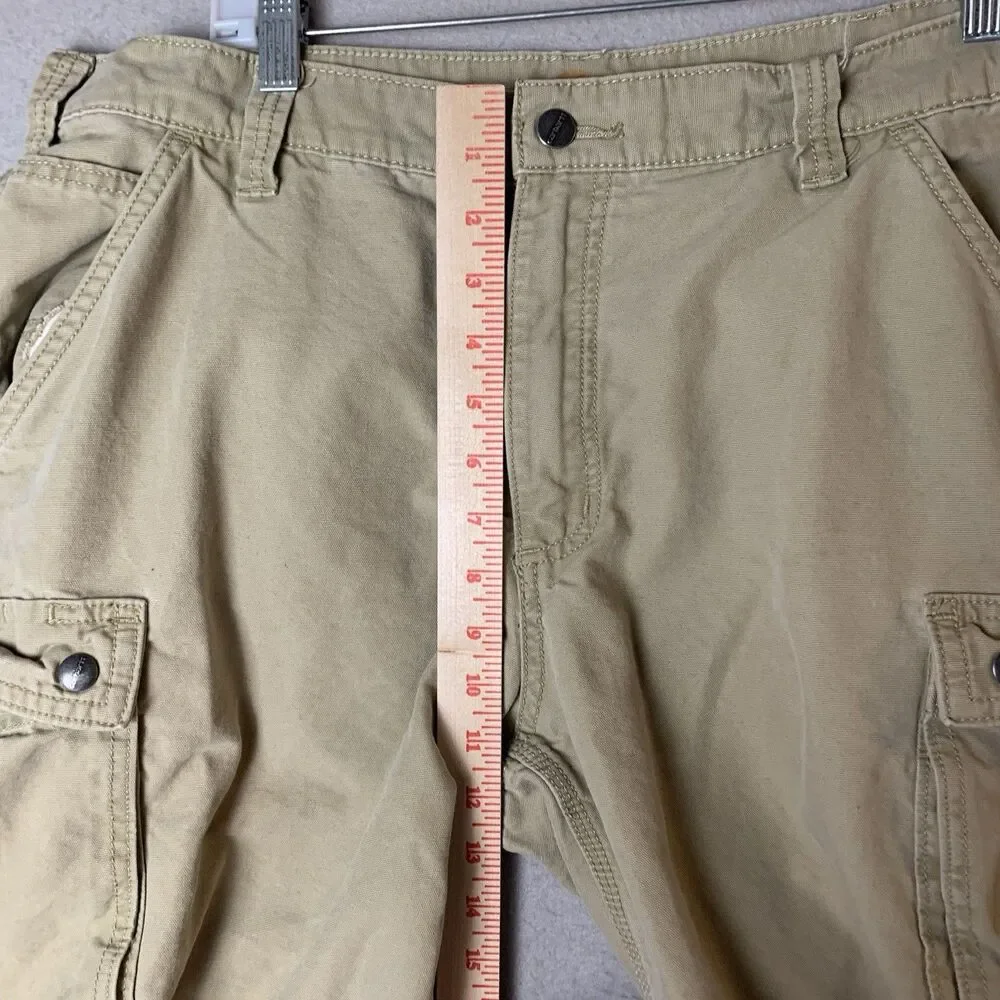 Carhartt Shorts Men 38 Beige Cargo Relaxed Fit Workwear Painter Dadcore Casual - Picture 6 of 7